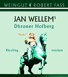 Jan Wellems Drohner Hofberg Weinetikett Vorderseite