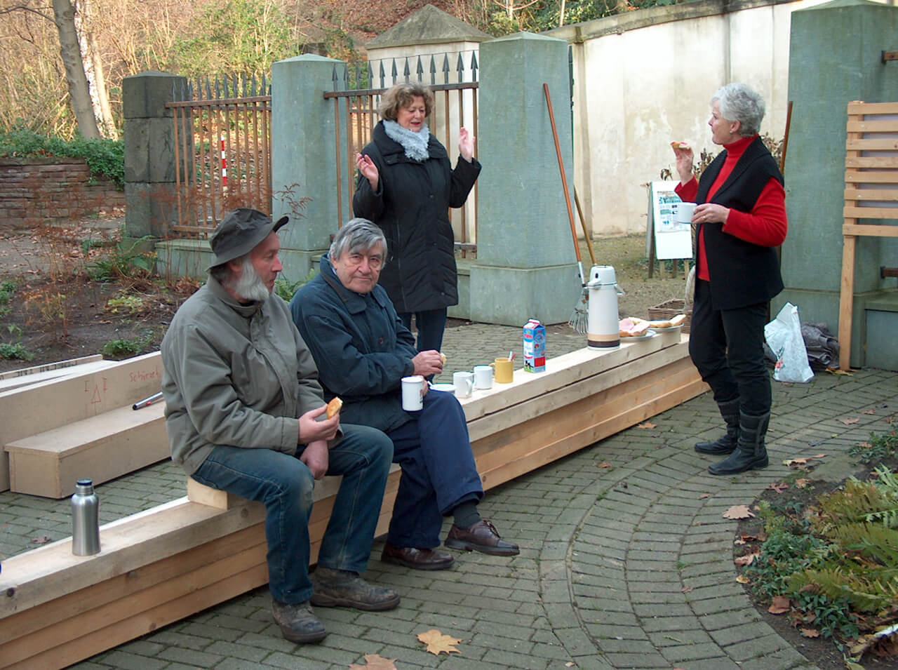 Aufbau der Bühne im Jahre 2008